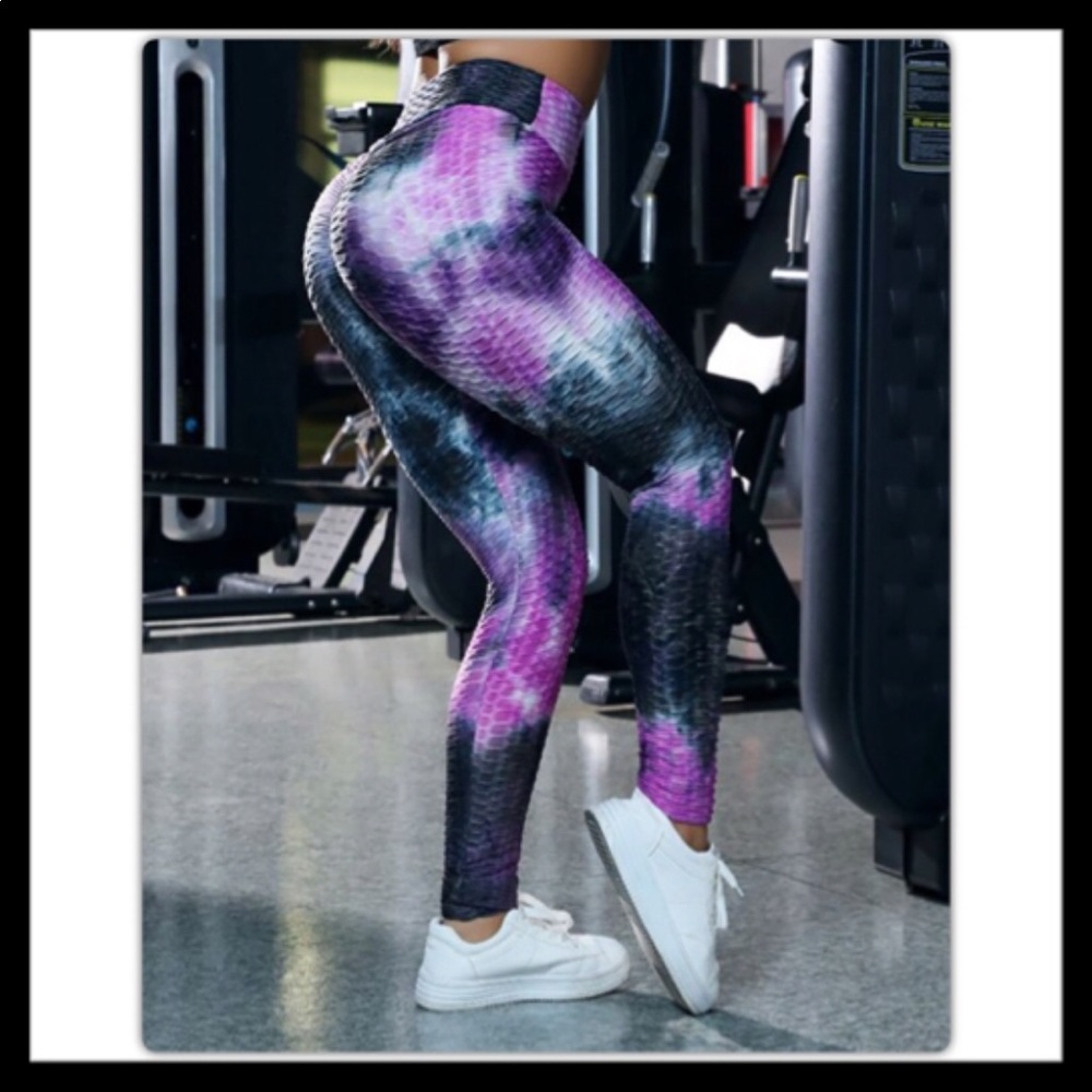 🌟 Purple Bubble Brazilian Scrunch Butt Yoga Pant